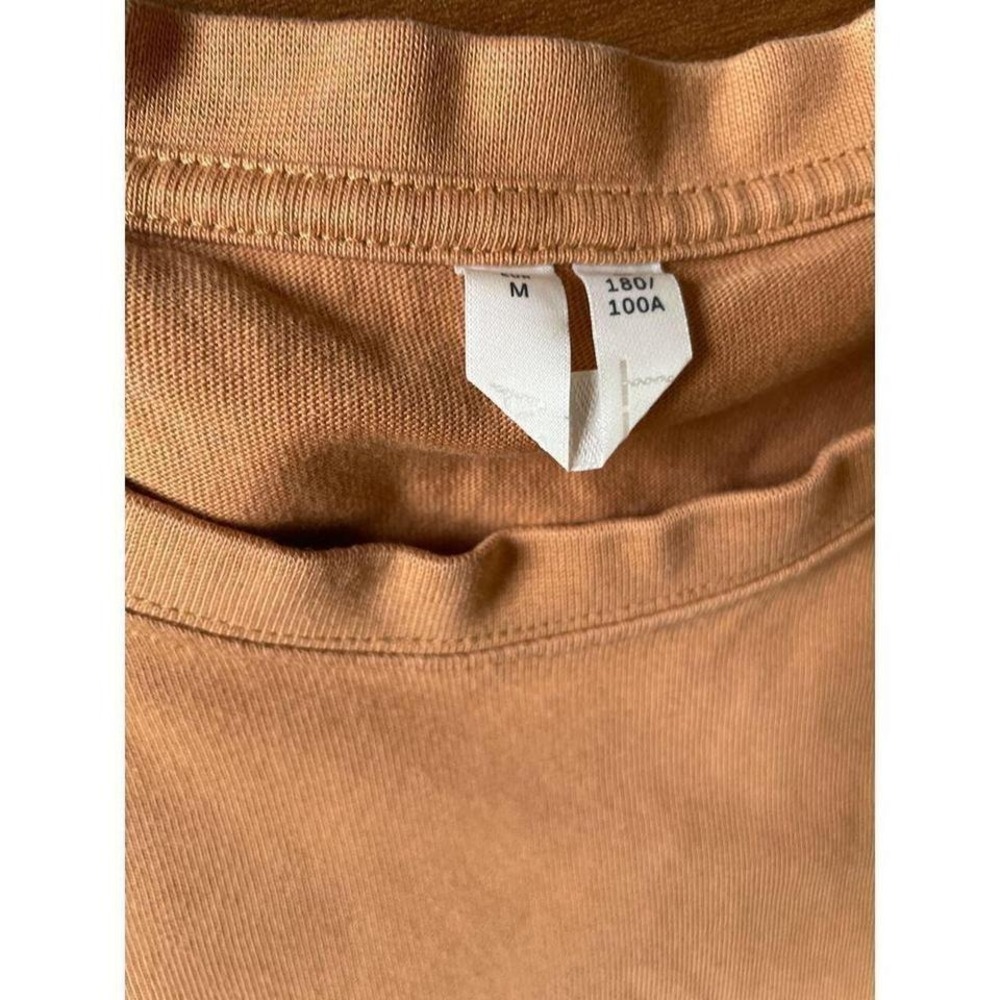 Arket Mens T-Shirt Rusty Orange Creamsicle Cotton Minimalist Essential - Picture 2 of 3